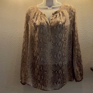 Banana Republic snakeskin blouse